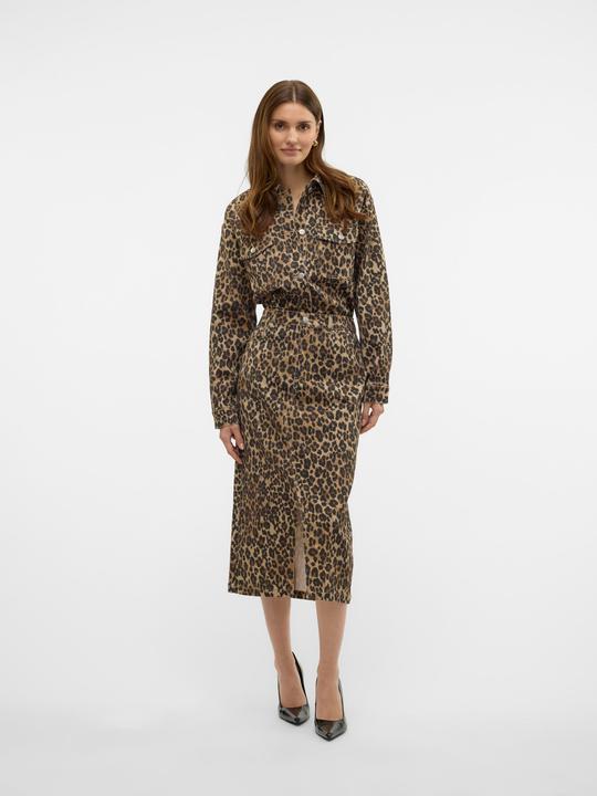 Actual product image Vero Moda VMVERI High Waist Long Skirt Faux Leather Skirt (M)