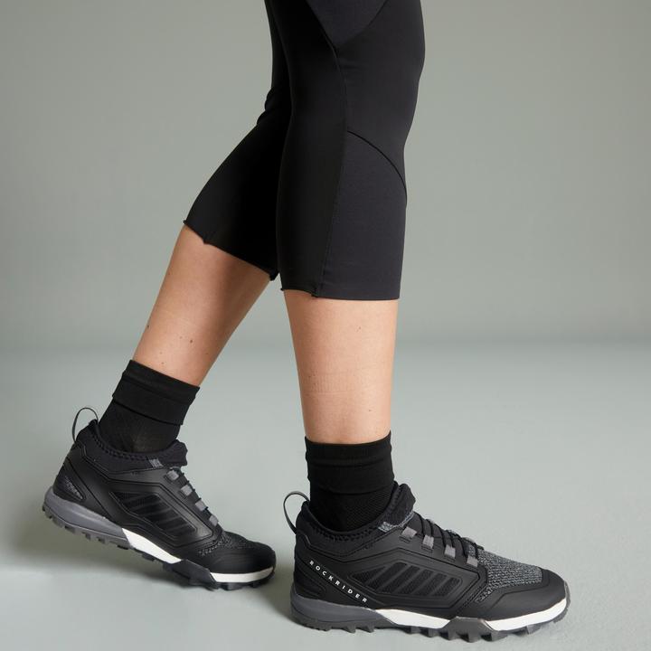 Immagine prodotto Rockrider Pantaloni 3/4 legging MTB donna nero (S)