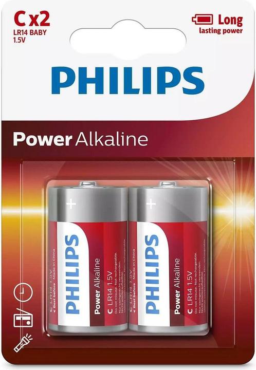 Actual product image Philips Power Alkaline (2 pcs., C)