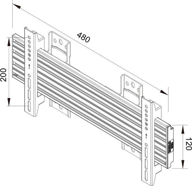 Produktbild Multibrackets Wandhalter Ultrastretch, VESA 100x100-400x200 (Wand, 37")