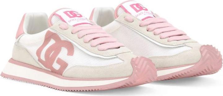 Produktbild Dolce & Gabbana dragon sneakers in mixed materials white and pink color (39)