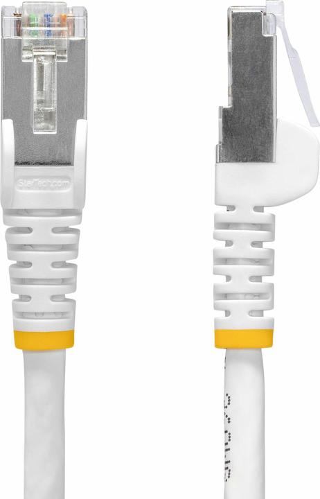 Actual product image StarTech com 50cm White CAT8 Ethernet Cable, Snagless RJ45, 25G/40G, 2000MHz, 100W PoE++, S/FTP, 26A (S/FTP, 0.50 m)