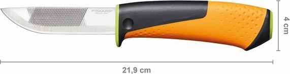 Image du produit Fiskars Couteau haute performance avec étui et aiguiseur intégré, longueur totale : 21,9 cm (21.90 cm)