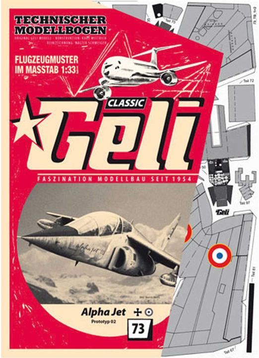 Image du produit Geli alpha jet prototype 02 modèle en carton