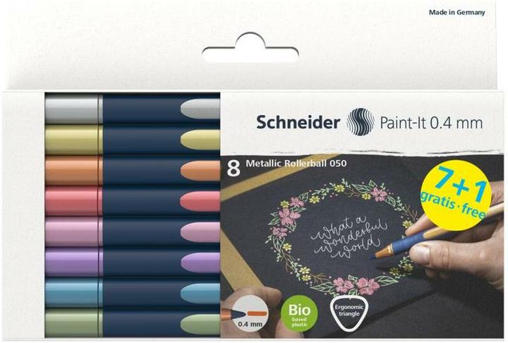 Image du produit Schneider Roller Paint-it (or métallisé, vintage green metallic, vintage red metallic, Argent Métallisé, bleu polaire métallisé, frosted violet métallisé, Rose Métallisé, Cuivre Métallique, 8 x)