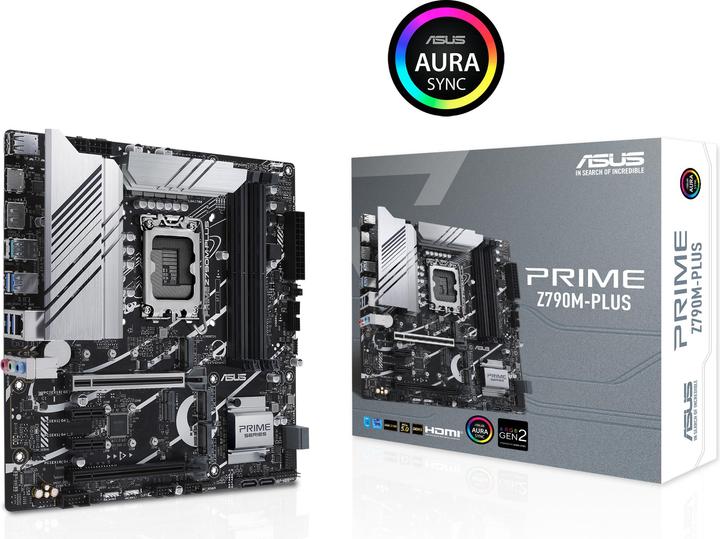 Actual product image ASUS MB PRIME Z790M-PLUS (Intel,1700,DDR5,mATX) (LGA 1700, Intel Z790, mATX)