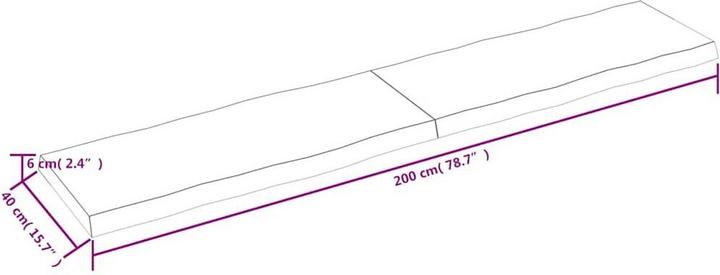 Actual product image VidaXL Aneta (200 x 40 x 6 cm)