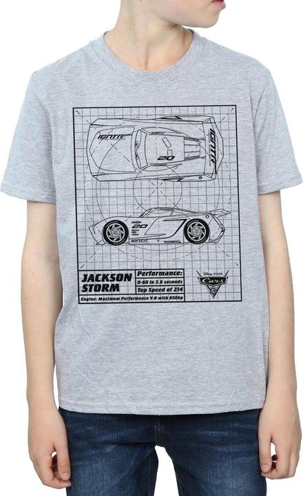 Image du produit Disney - T-shirt CARS JACKSON STORM BLUEPRINT - Garçon (116)