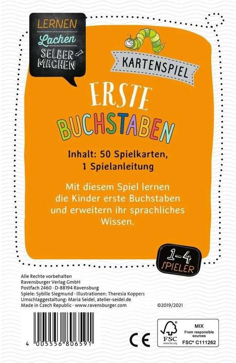 Image du produit Ravensburger Jeu de cartes Premières lettres (Allemand)