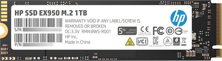 Image du produit HP SSD EX950 1 TB, M.2 PCIe Gen3 x4 NVMe, 3500 (1000 Go, M.2 2280)