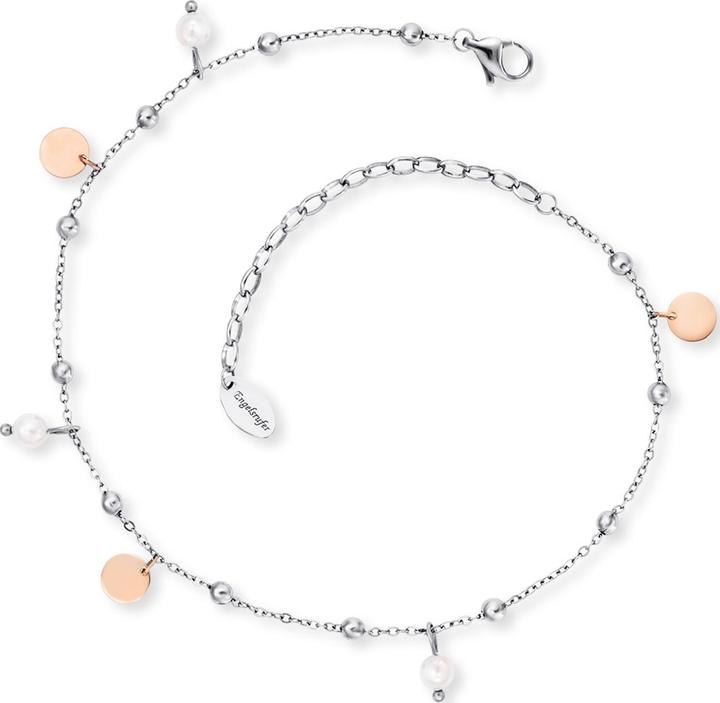 Image du produit Engelsrufer Chaîne de cheville Little Joy Bicolor (Acier inoxydable, Perle, 27 cm)