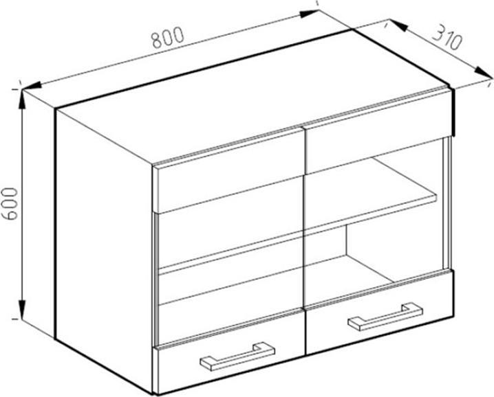Produktbild Vicco Hängeschrank R-Line (80 x 60 x 31 cm)
