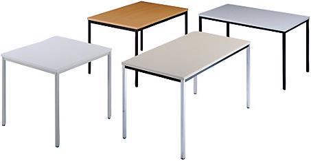 Actual product image kaiserkraft Rectangular table, round tube, plastic-coated (800 x 800 x 740 mm)