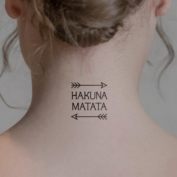 Actual product image minink Temporary tattoo - HAKUNA MATATA