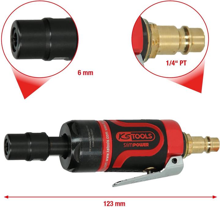 Image du produit KS Tools SlimPOWER Mini-décolleur à air comprimé droit (220 W)