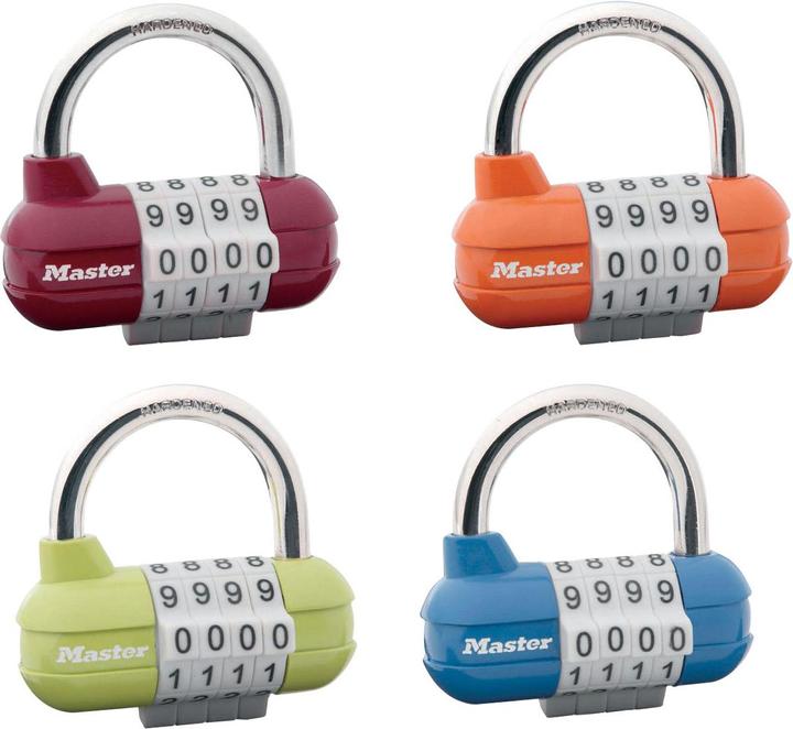 Immagine prodotto Master Lock Lucchetto sportivo Wide Pro con combinazione numerica regolabile individualmente vari colori
