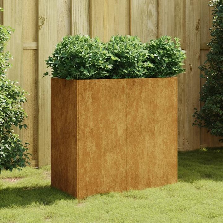 Produktbild VidaXL Pflanzkübel 80x40x80 cm Cortenstahl, Farbe: Rostig