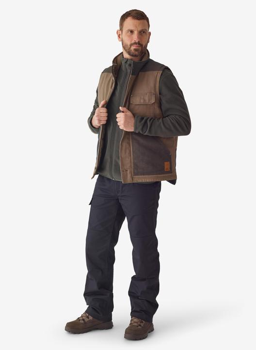 Actual product image Solognac Waistcoat 500 padded hardwearing brown (XXL)