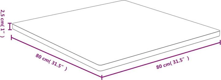 Produktbild VidaXL Douglas (80 x 80 x 2,5 cm)