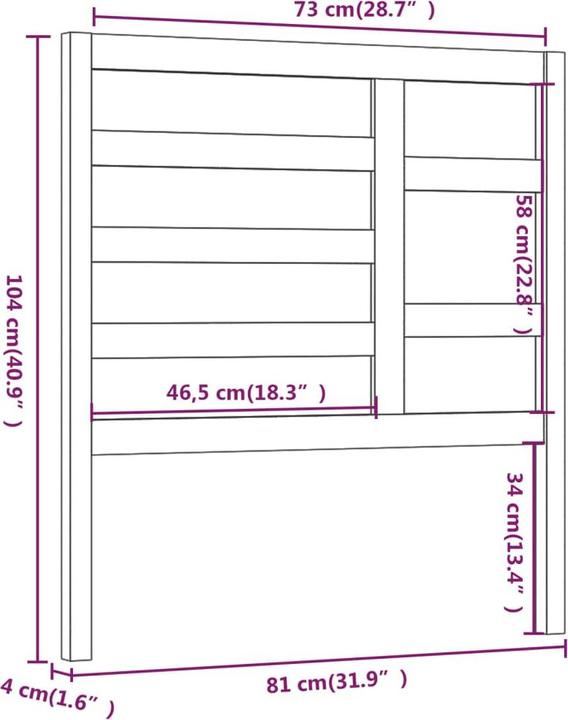 Actual product image VidaXL Edan (96 x 4 x 104 cm)