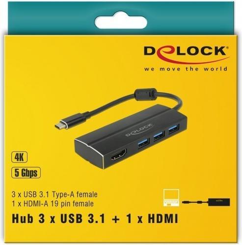 Actual product image Delock USB 3.0 Adapter (USB-C, 3 Ports)