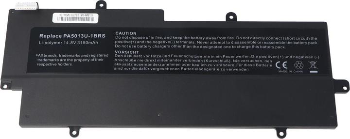 Image du produit Toshiba Batterie Portege Z830 Ultrabook Akku, Z835, Z930, Z935, PA5013U, PA5013U-1BRS (4 cellules, 3000 mAh)