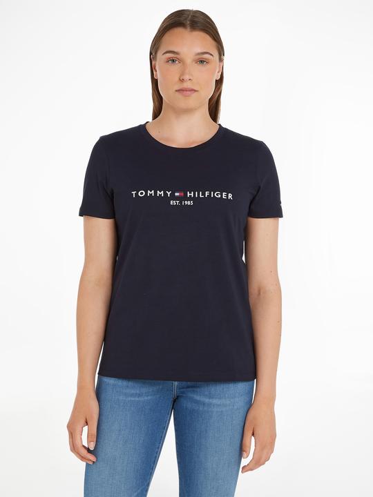 Immagine prodotto Tommy Hilfiger Maglietta girocollo Heritage Hilfiger C-Nk Reg Tee Donna, Blu (Desert Sky) (XS)