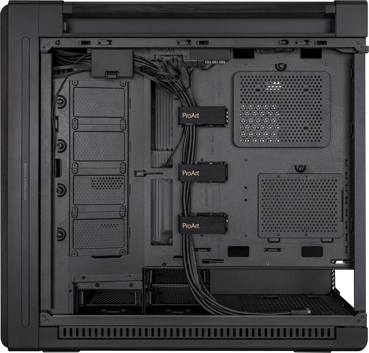 Actual product image ASUS Case PROART PA602 WOOD METAL PWM BLACK (mATX, DTX, Mini-ITX, Mini-DTX, ATX)