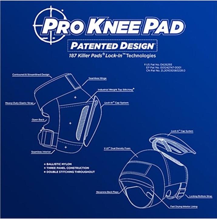 Immagine prodotto 187 Killer Pads Ginocchiere Pro (XL, Ginocchiera, Protettori gomito, Esemplare unico)