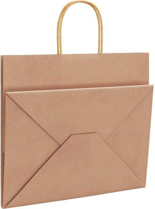 Image du produit VidaXL Sacs en papier kraft 250 pcs. avec anse Marron 32x22x28 cm Sac en papier (Pochette cadeau, 250 x)