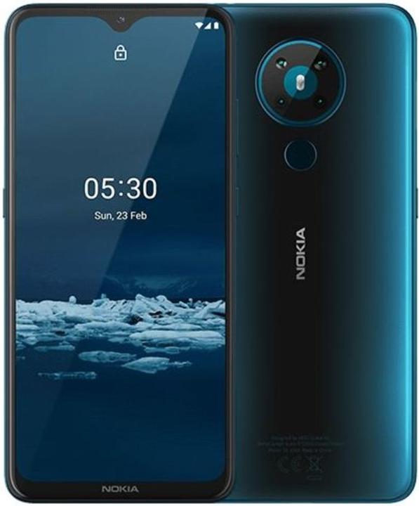 Produktbild Nokia 5.3 (64 GB, Cyan, 6.55", Dual SIM, 13 Mpx, 4G)