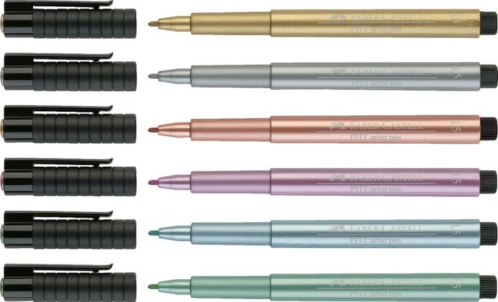 Actual product image Faber-Castell Pitt Artist Pen Metallic (Silver, 1 x)