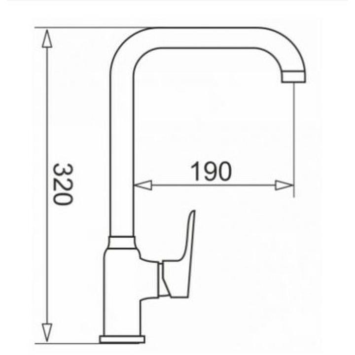 Actual product image Pyramis Kitchen Faucet Silvio Beige Sand014