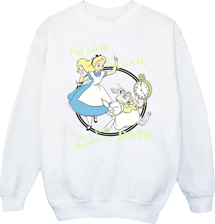 Disney Jungen Alice im Wunderland Ich bin spät dran Sweatshirt