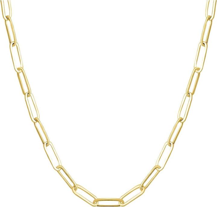 Produktbild Candy Paper-Clip-Halskette Sanda, 925 Sterling Silber, vergoldet (18k vergoldet, 925er Sterlingsilber, 42 - 45 cm)