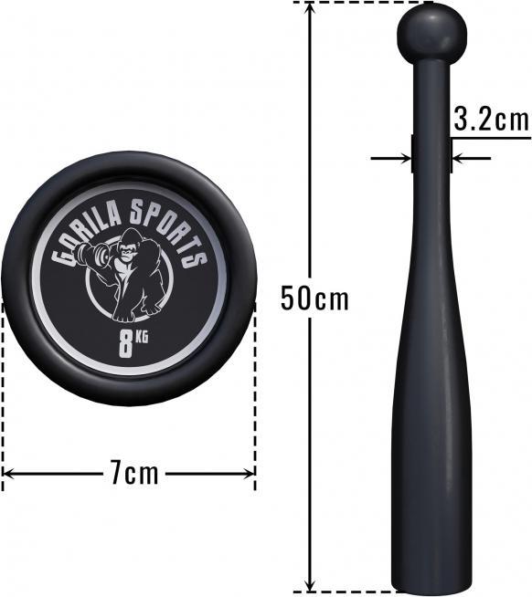 Immagine prodotto Gorilla Sports Clubbells indiani (1 x 8 kg)
