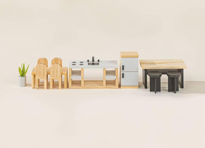 Produktbild Coco Village Puppenhaus Küchenmöbel & Zubehör (12 Stück)