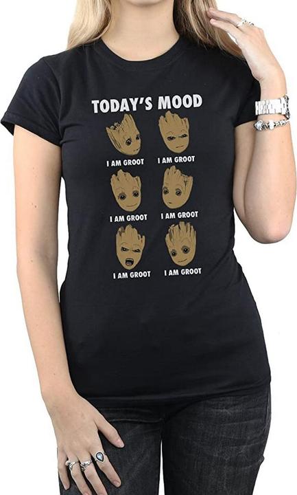 Immagine prodotto Guardians of the Galaxy Maglietta Donna/Ladies Today's Mood Baby Groot in cotone Boyfriend (M)