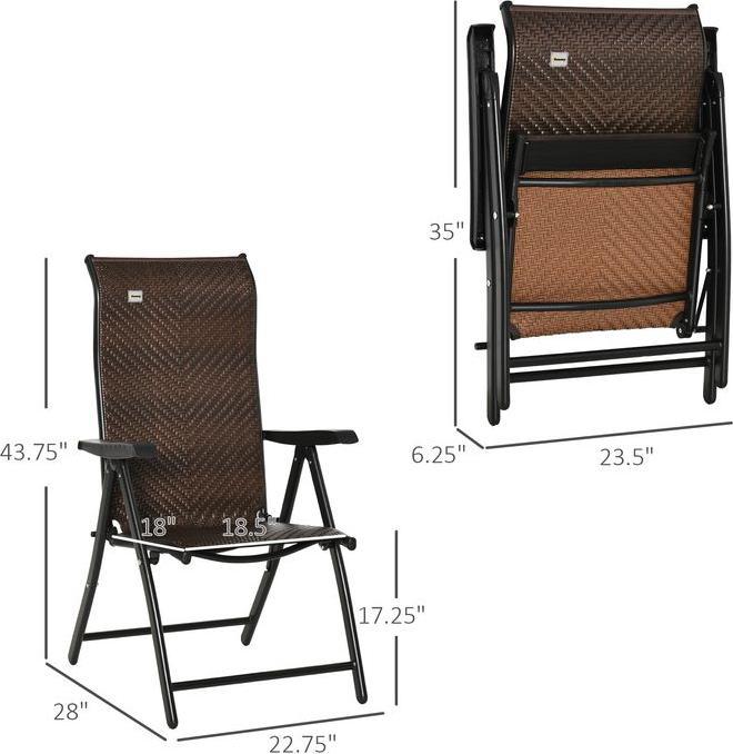 Image du produit Swisshandel24 Chaise de jardin en polystyrène avec dossier pliant Chaise pliante avec accoudoir à 7 niveaux pour