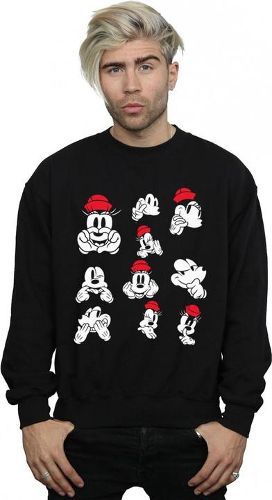 Actual product image Disney Mens Minnie Mickey Photo Poses Sweatshirt (L)
