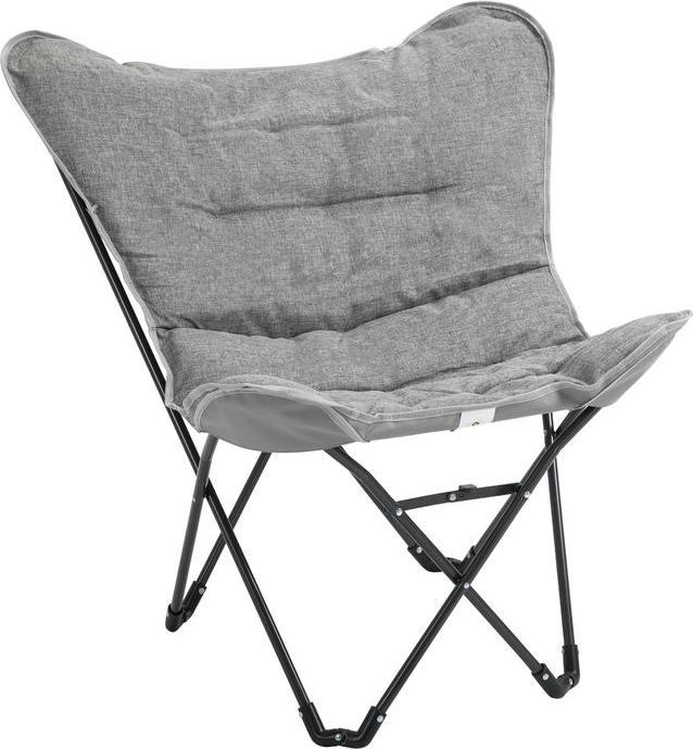 Produktbild Swisshandel24 Campingstuhl tragbar klappbar, max. Belastung 120 kg Grau+ Weiss 88 x 74 x 84 cm