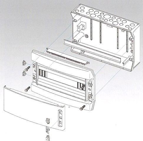Actual product image EGB CDN4PTEL Damp-proof box 1x4