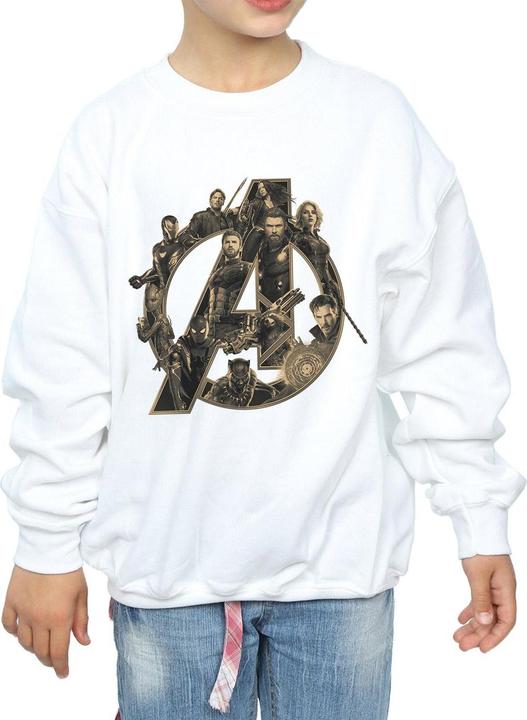 Actual product image Girls Avengers Infinity War Logo Sweatshirt (128)