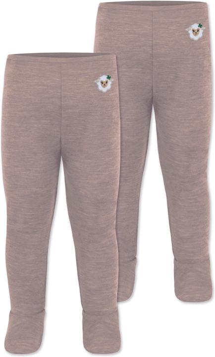 Normani 2er Pack Baby Merino Hose mit Füssen - 9537