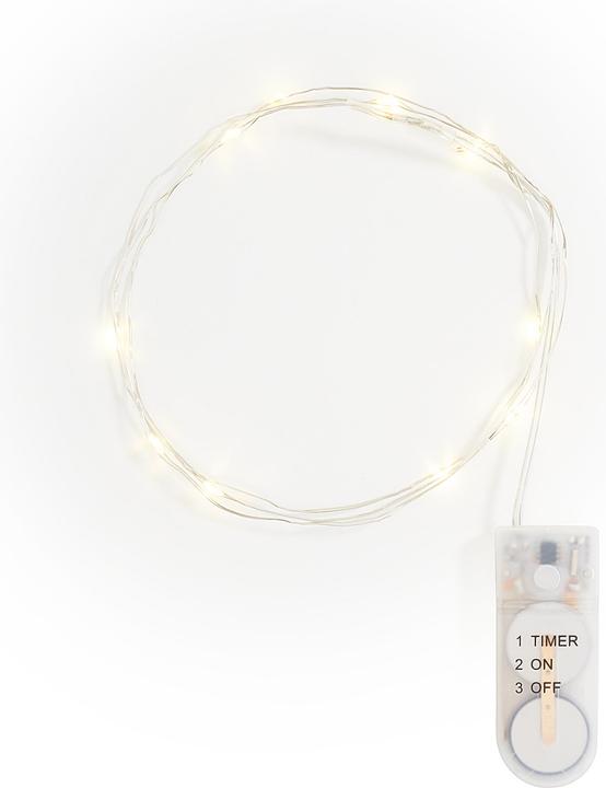 VBS Micro-LED-Lichterkette, mit Timer, 10 LEDs (1.10 m)