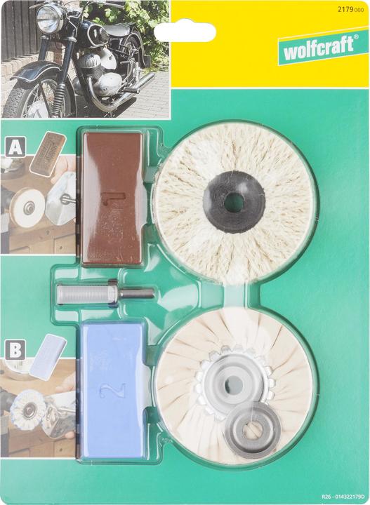 Produktbild wolfcraft wolfcraft 1 Profi-Polier-Set 6-tlg. (gebürstet)