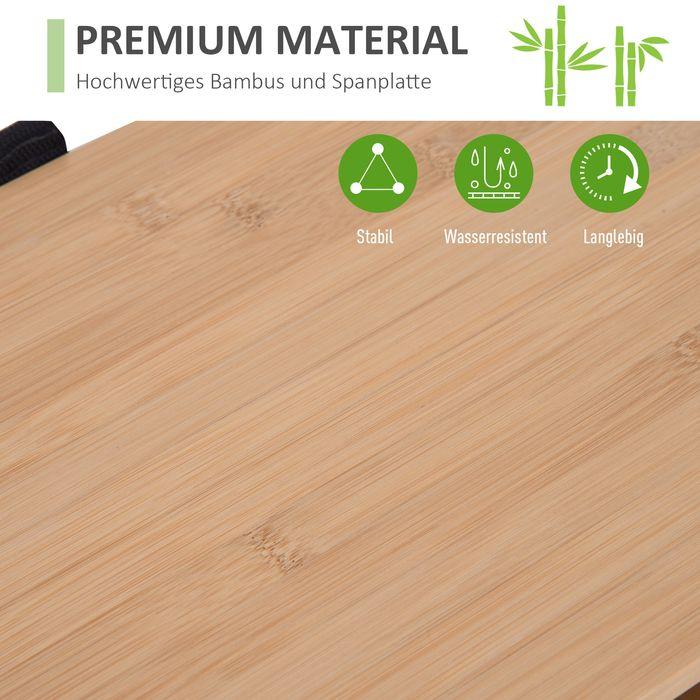 Image du produit Swisshandel24 Armoire de salle de bain, ouverte, bambou, naturel, 50 x 25,5 x 92 cm (50 x 25.5 x 92 cm)