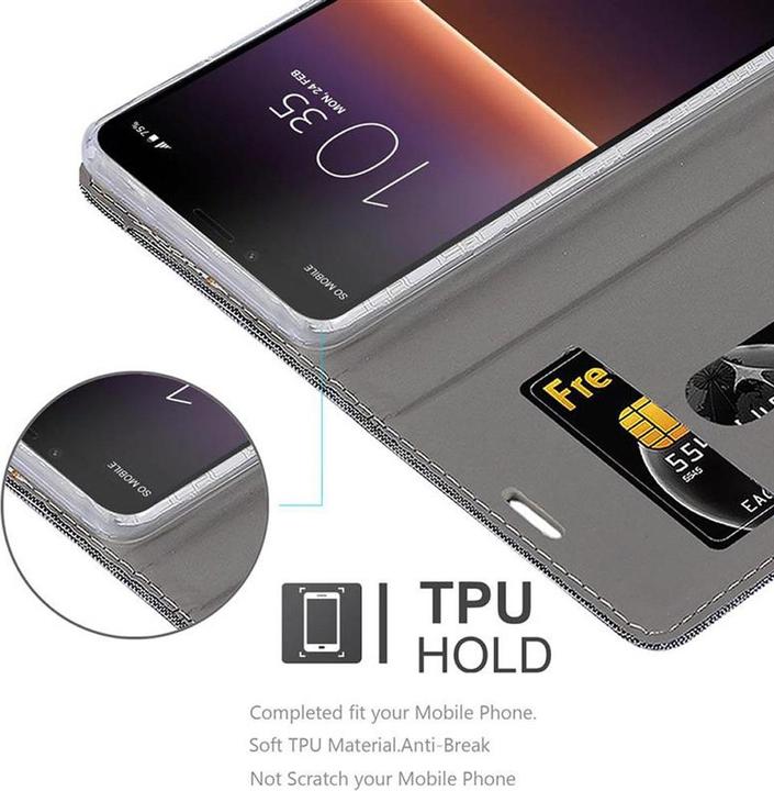 Produktbild Cadorabo Book Jeans Optik Cover (Sony Xperia 10 II)