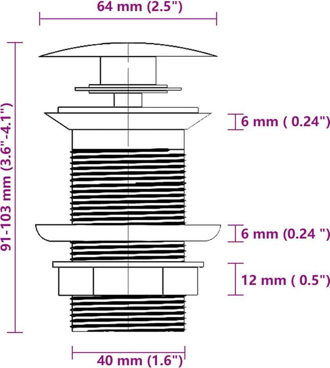 Actual product image VidaXL Agosto (420 mm, 420 mm)