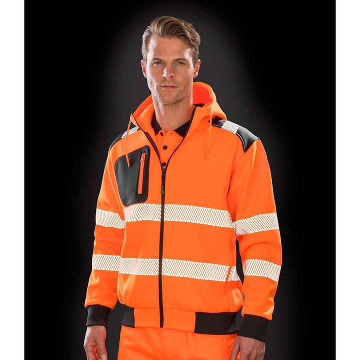 Image du produit Result Robuste sweat à capuche avec fermeture éclair sur toute la longueur Sécurité (M)